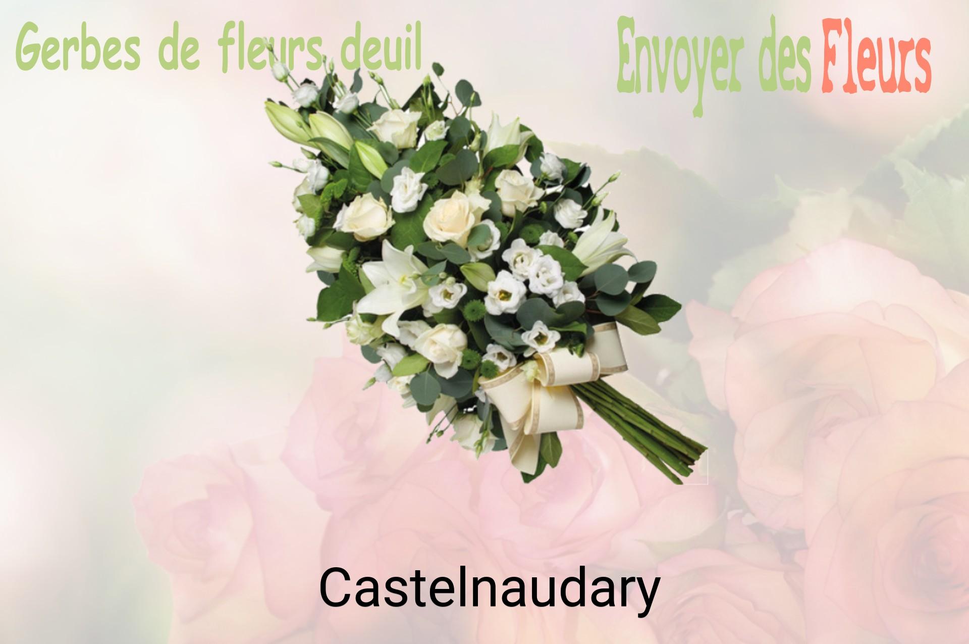 Gerbe de fleurs de deuil livrée à Castelnaudary